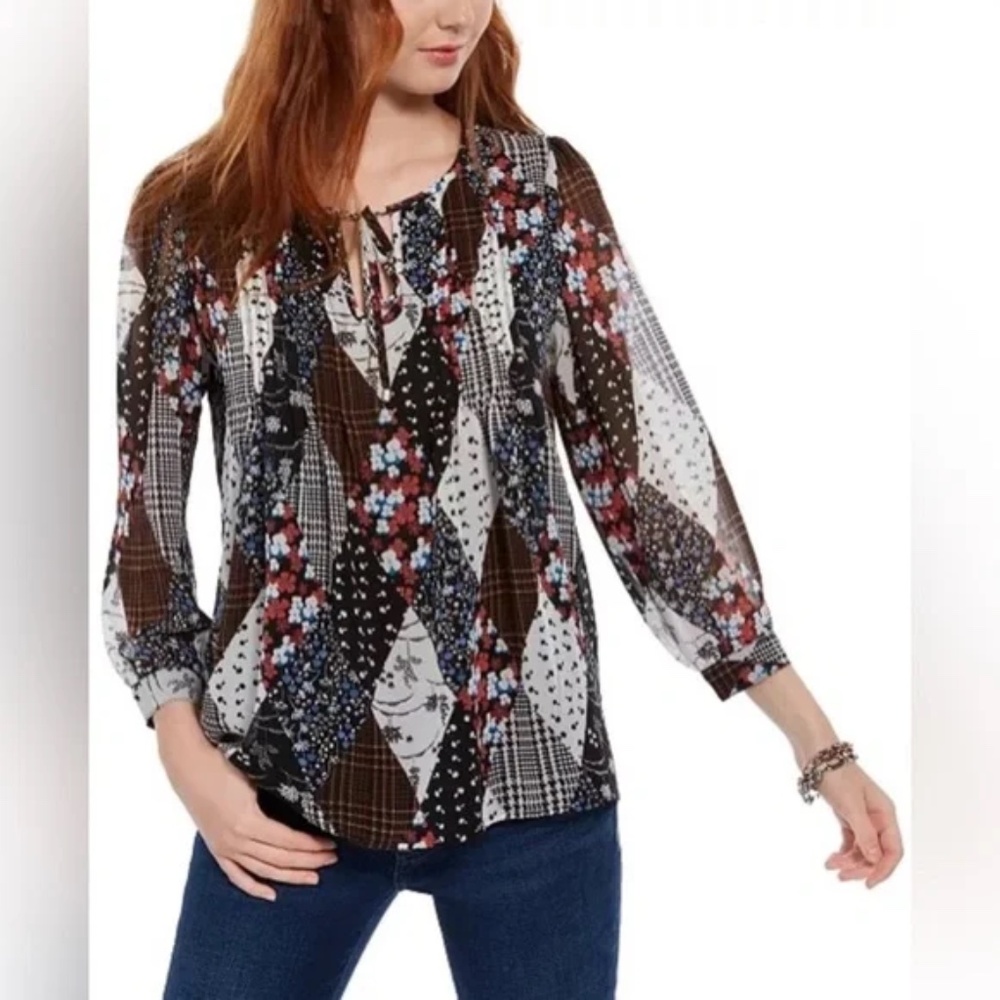 Tommy Hilfiger Multicolor Patchwork Blouse - image 1